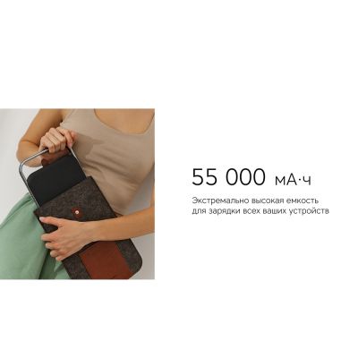 Внешний аккумулятор NEO PRO Saturn для ноутбуков с QC/PD, 55000 mAh, черный-7