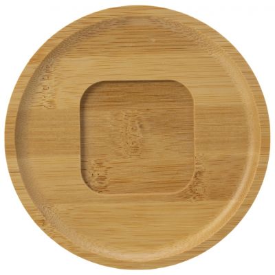 Кофейная пара с бамбуковым блюдцем Mandy, белый-3