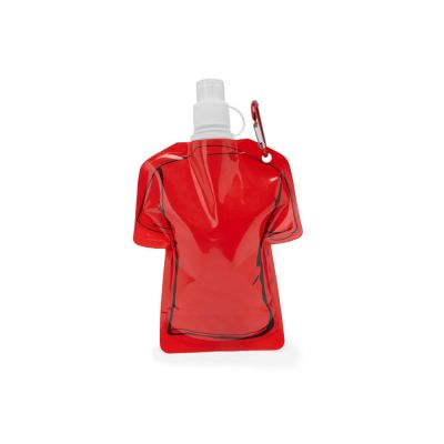 Гибкая емкость для питья MANDY в форме футболки, 470 мл, красный-4