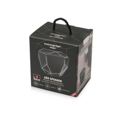 Портативная колонка Geo, мокрый асфальт + белая подсветка-9