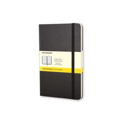 Записная книжка Moleskine Classic (в клетку) в твердой обложке, Large (13х21см), черный-0