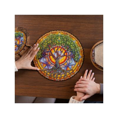 Деревянный пазл мандала Дерево жизни-1