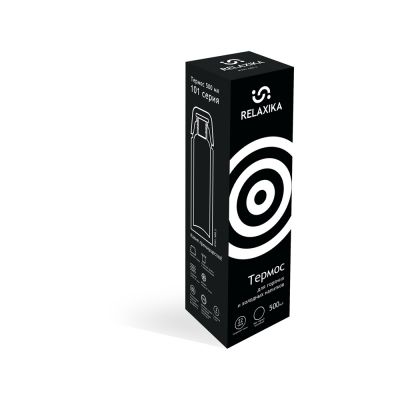 Термос Relaxika 101 (0,5 литра), черный (без лого)-10