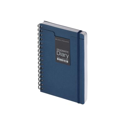 Ежедневник недатированный на гребне А5 Pragmatic, темно-синий-0