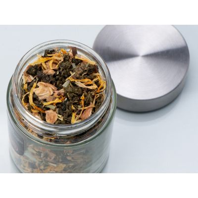 Чай зеленый, серия Essence, с медом, имбирем и лимоном, стеклянная банка-2