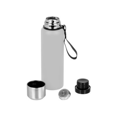 Вакуумный термос Story, тубус, средне-серый-1