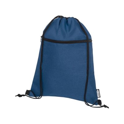 Рюкзак со шнурком Ross из переработанного ПЭТ, heather navy-0