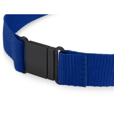 Ланьярд с карабином и замком безопасного разрыва, синий-2