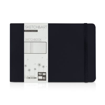 Скетчбук Sketch & Art в твердом переплете 213х146 мм, 80 л. белой бумаги 150 г/м2, черный-0