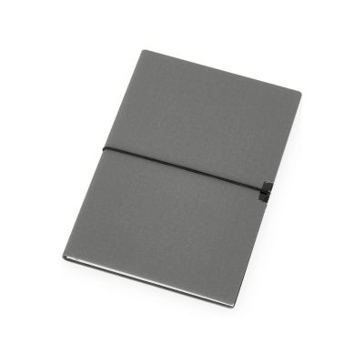 Блокнот Horizon с горизонтальной резинкой, гибкая обложка, 80 листов, серый-0