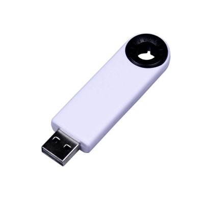 USB-флешка промо на 64 Гб прямоугольной формы, выдвижной механизм, черный-0
