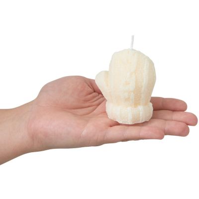 Свеча Рукавичка, молочный-4