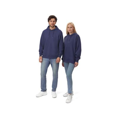 Толстовка с капюшоном оверсайз Lisbon унисекс, темно-синий-8