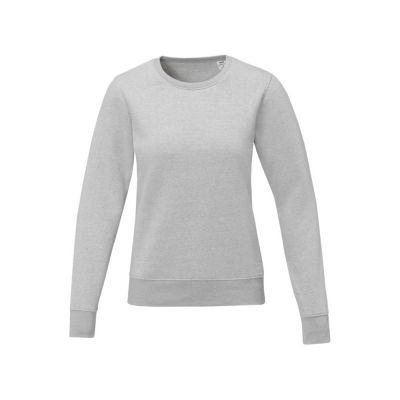 Женский свитер Zenon с круглым вырезом, серый яркий-1