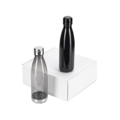 Подарочный набор с термосом и бутылкой Bottle set, черный-0