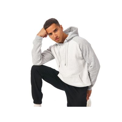 Толстовка с капюшоном Dublin мужская, серый меланж/белый меланж-1