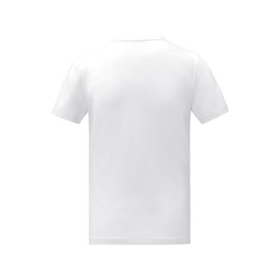 Somoto Мужская футболка с коротким рукавом и V-образным вырезом , белый-2