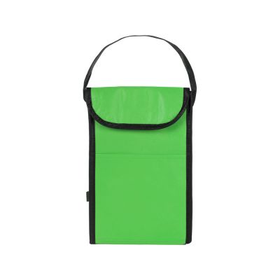 Сумка-холодильник Reviver на липучке из нетканого переработанного материала, зеленый-2