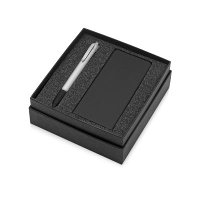 Подарочный набор Beam of Light с ручкой и зарядным устройством, серебристый-1