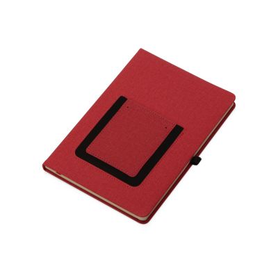Блокнот Pocket 140*205 мм с карманом для телефона, красный-0