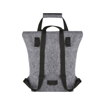 Велосумка Felta 13 л из фетра, переработанного по стандарту GRS, со скручиваемым верхом, средне-серый-2