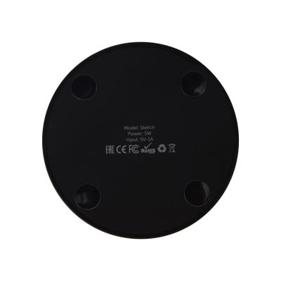 Беспроводное зарядное устройство Sketch с полноцветной печатью, черный-5