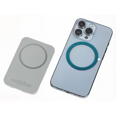 Магнитный беспроводной внешний аккумулятор MagnetIQ, 5000 mah, 10 W, серый Cool gray 7C-4