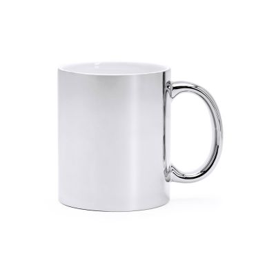 Кружка керамическая ZALA 350 мл, серебристый-1