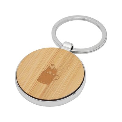 Круглый брелок Nino из бамбука, дерево-4