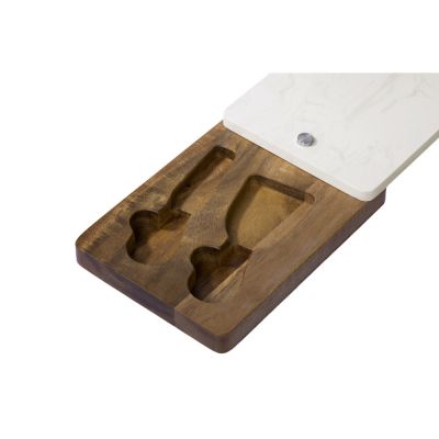 Набор ножей для сыра Fontina, акация и искусственный мрамор-3