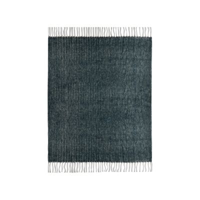 Плед Warmy с шерстью, темно-синий-5