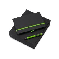 Подарочный набор Jacque 2.0. с ручкой и блокнотом, зеленое яблоко