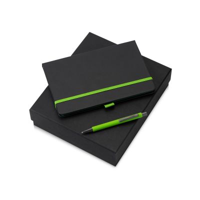Подарочный набор Jacque 2.0. с ручкой и блокнотом, зеленое яблоко-0