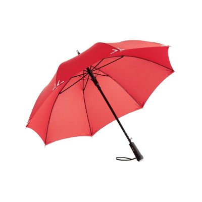 Зонт-трость 7571 Safebrella с фонариком и светоотражающими элементами, полуавтомат, серый-5