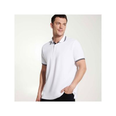 Рубашка поло Montreal мужская, белый/нэйви-4