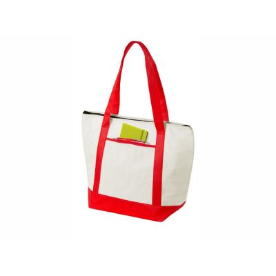 Сумка-холодильник Lighthouse, натуральный/красный-0