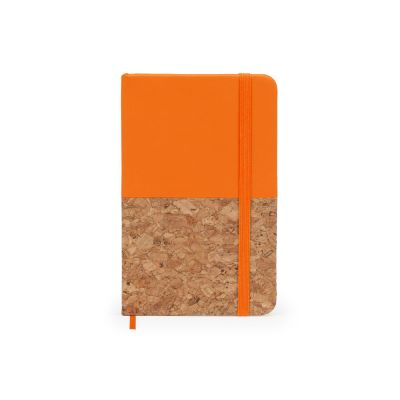 Блокнот А6 Ирис с комбинированной обложкой, натуральный/оранжевый-1