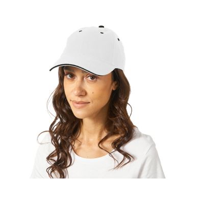 Бейсболка New Castle 6-ти панельная, белый/темно-синий-2