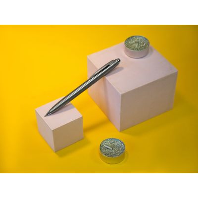 Шариковая ручка из переработанной стали Metalix, серебристая-6