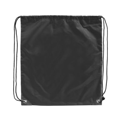 Рюкзак со шнурком Oriole из переработанного ПЭТ, черный-3