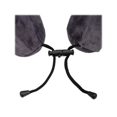 Подушка TORBER, дорожная, с эффектом памяти, тёмно-серая, полиэстер+спандекс-3