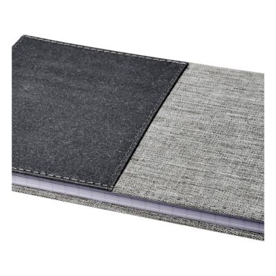 Блокнот Mera RPET размера A5 с передним карманом, серый-2