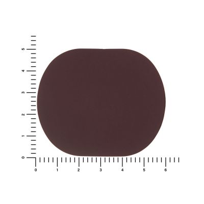 ПАТЧ ОВАЛ soft-touch (коричневый ) 6,0 х 5,0 см-1