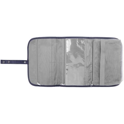 Несессер для путешествий со съемной косметичкой Flat, темно-синий-3