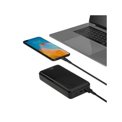 RIVACASE VA2571 (20000 мАч) QC/PD внешний аккумулятор, черный 12/24-12