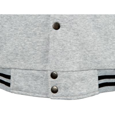 Бомбер Oxford, серый меланж, унисекс-11