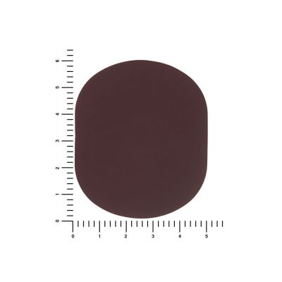 ПАТЧ ОВАЛ soft-touch (коричневый ) 6,0 х 5,0 см-2