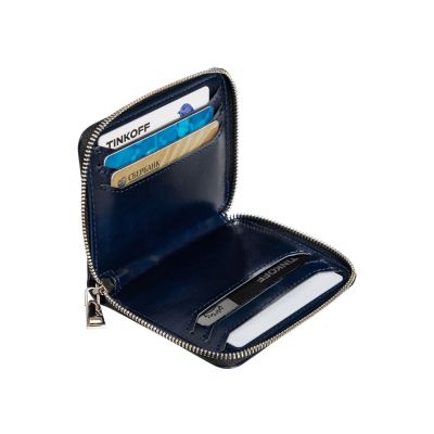 Картхолдер на молнии для 8 пластиковых карт с RFID защитой Fabrizio, синий-5