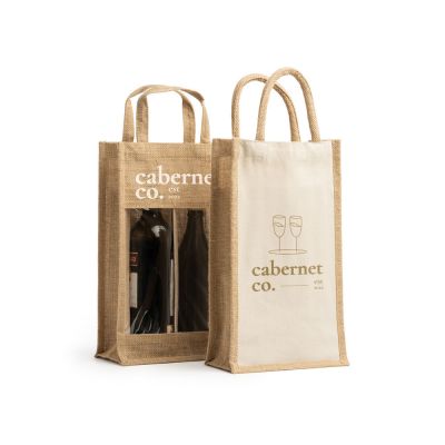 Сумка GRACE из ламинированного джута, бежевый-2