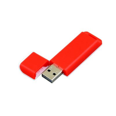 Флешка 3.0 прямоугольной формы, оригинальный дизайн, двухцветный корпус, 32 Гб, красный/белый-1